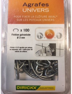 100 agrafes MULTIFIX 3 mm